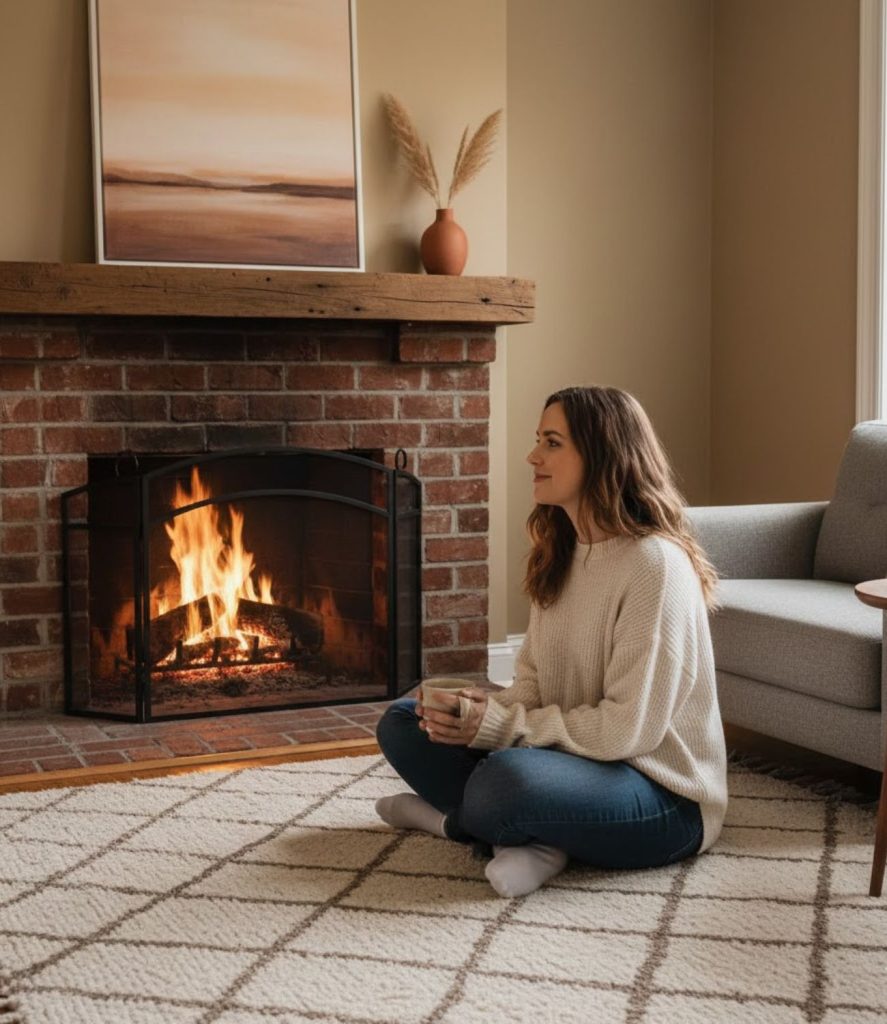 Layer a Cozy Rug to Ground the Seating Area