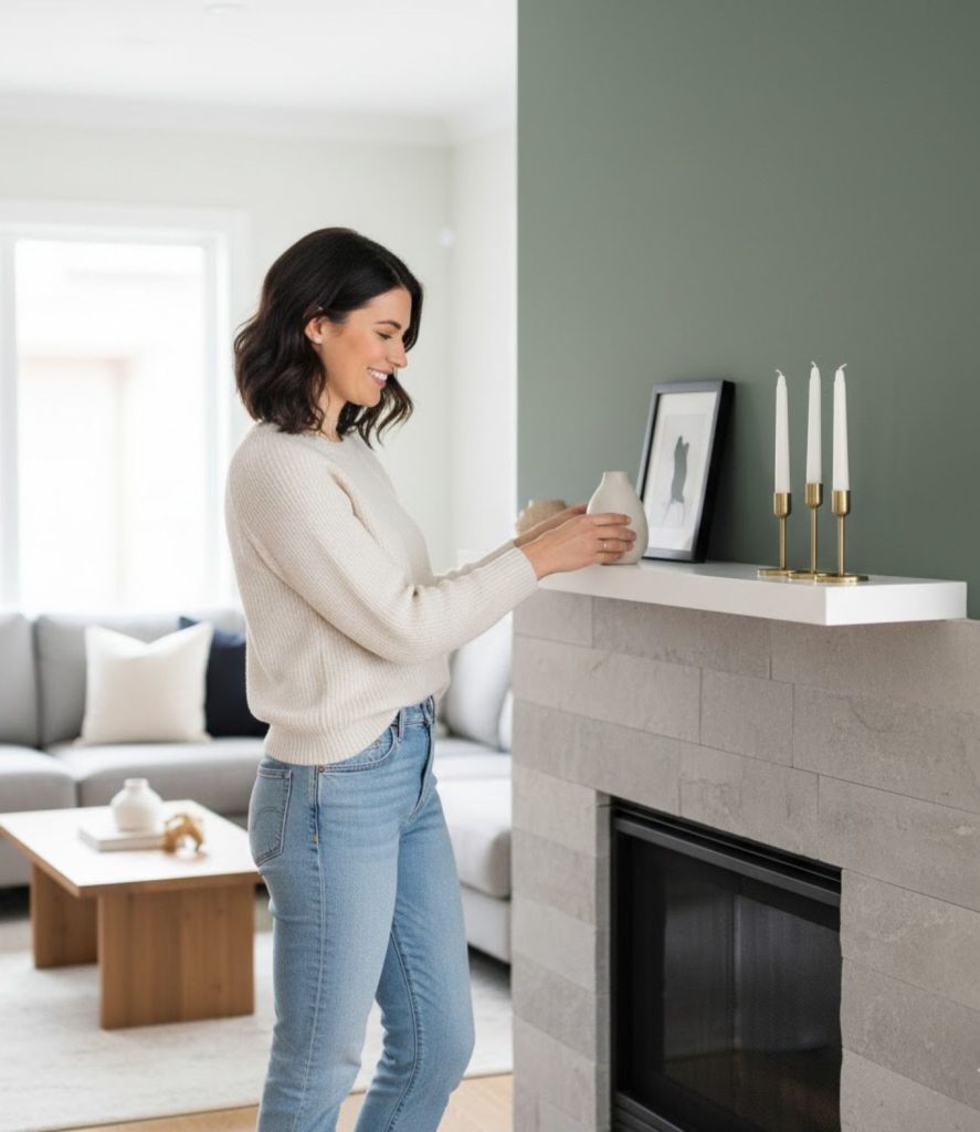 Use a Slimline Mantel for Space Efficiency