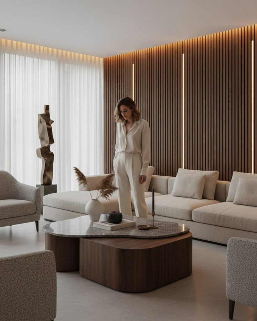 5. Choose a Sculptural or Unique Coffee Table