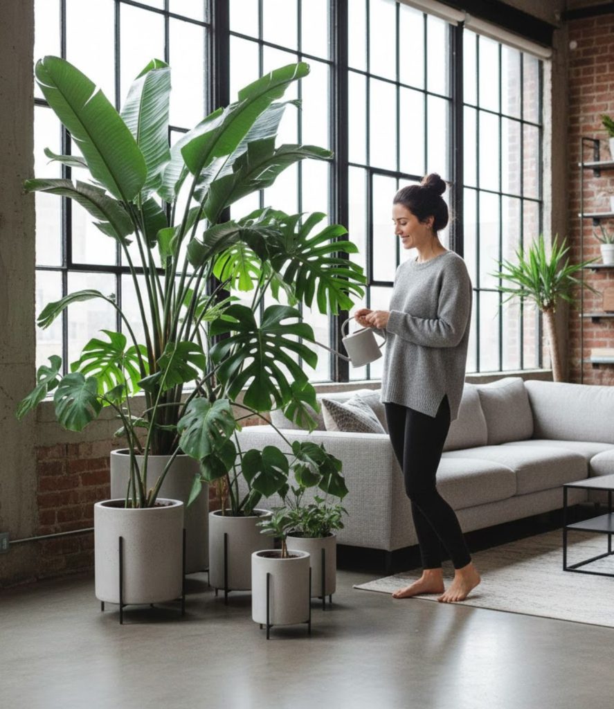 Add Greenery to Soften the Look