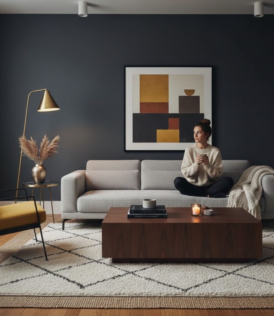 Choose Charcoal Walls for a Deep Modern Base