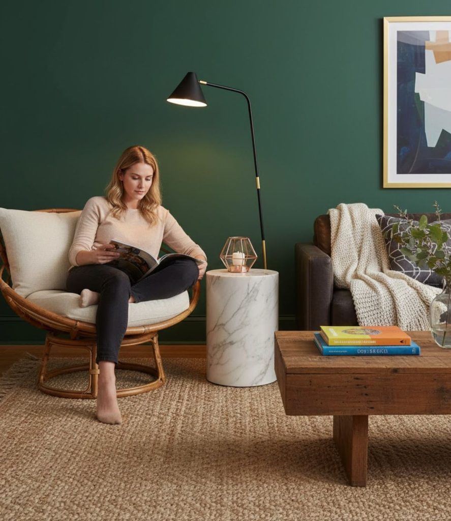 Combine Natural Materials with Sleek Finishes