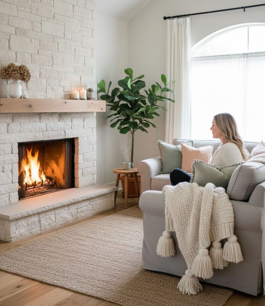 Cozy Fireplace Feature