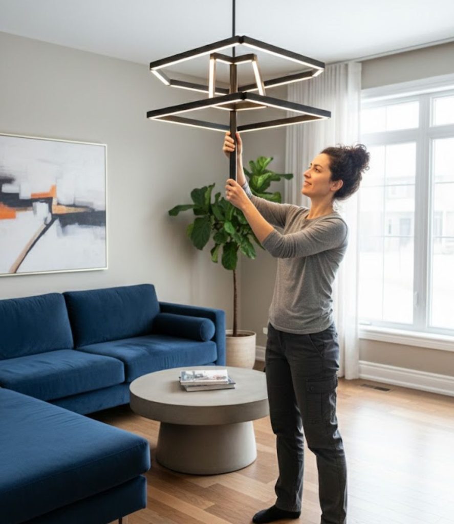 Customizable Modular Chandeliers for Flexible Interiors