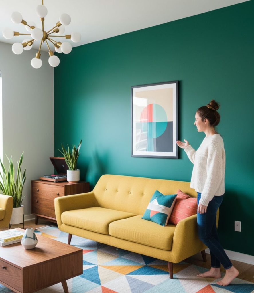 Embrace Bold Wall Colors or Retro Accent Walls