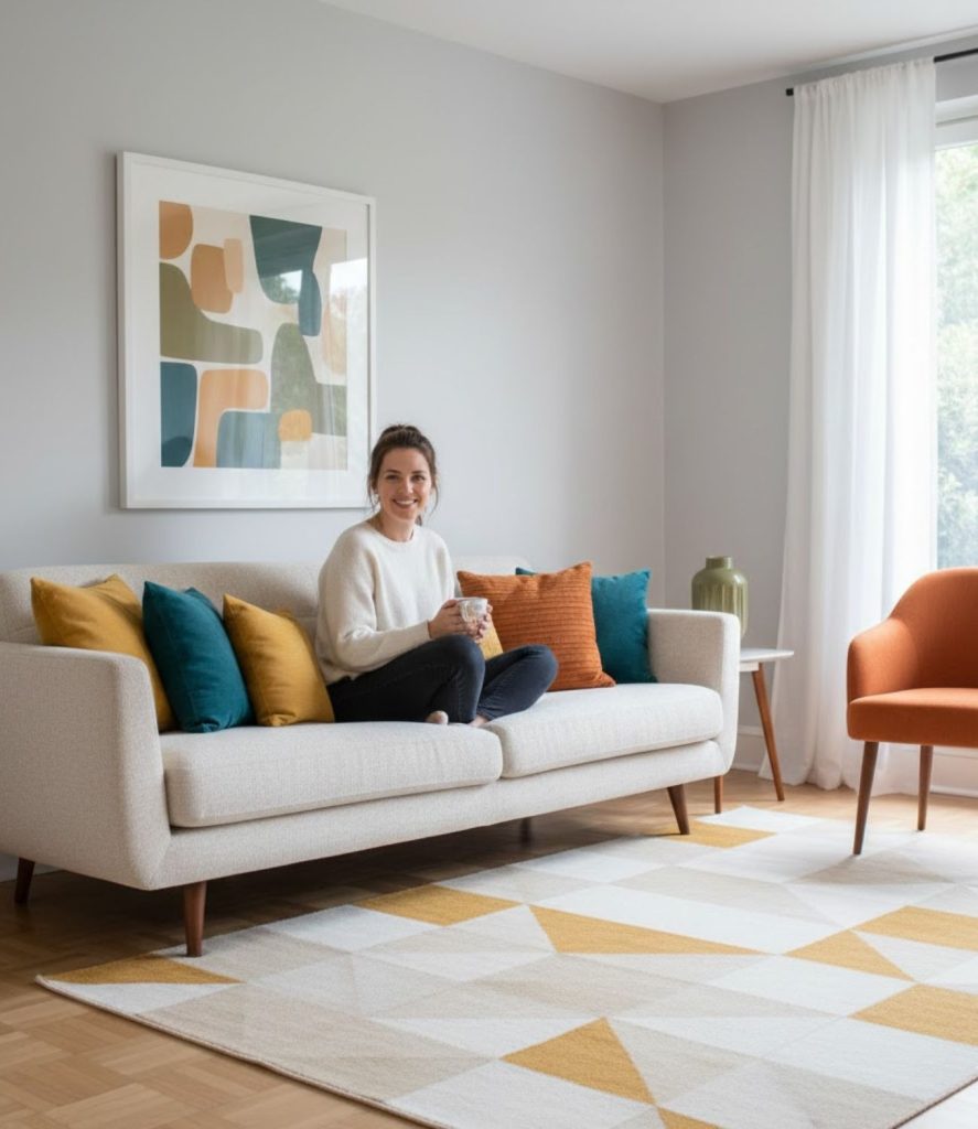 Embrace Neutral Walls with Accent Colors