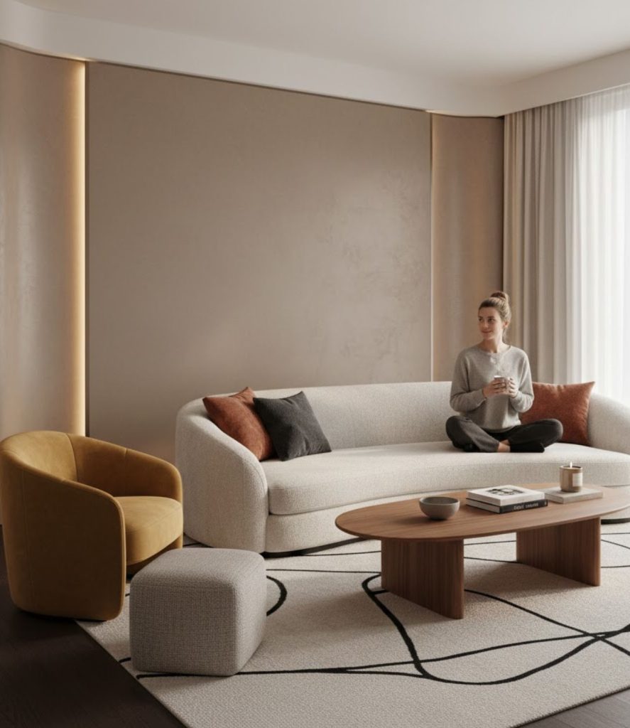 Incorporate Modern Curved Furniture