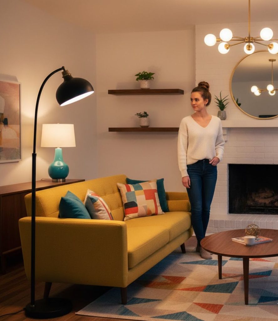 Incorporate Statement Lighting in Retro Shapes