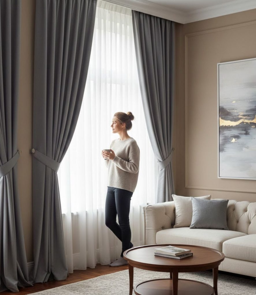 Layered Sheers with Heavy Drapes