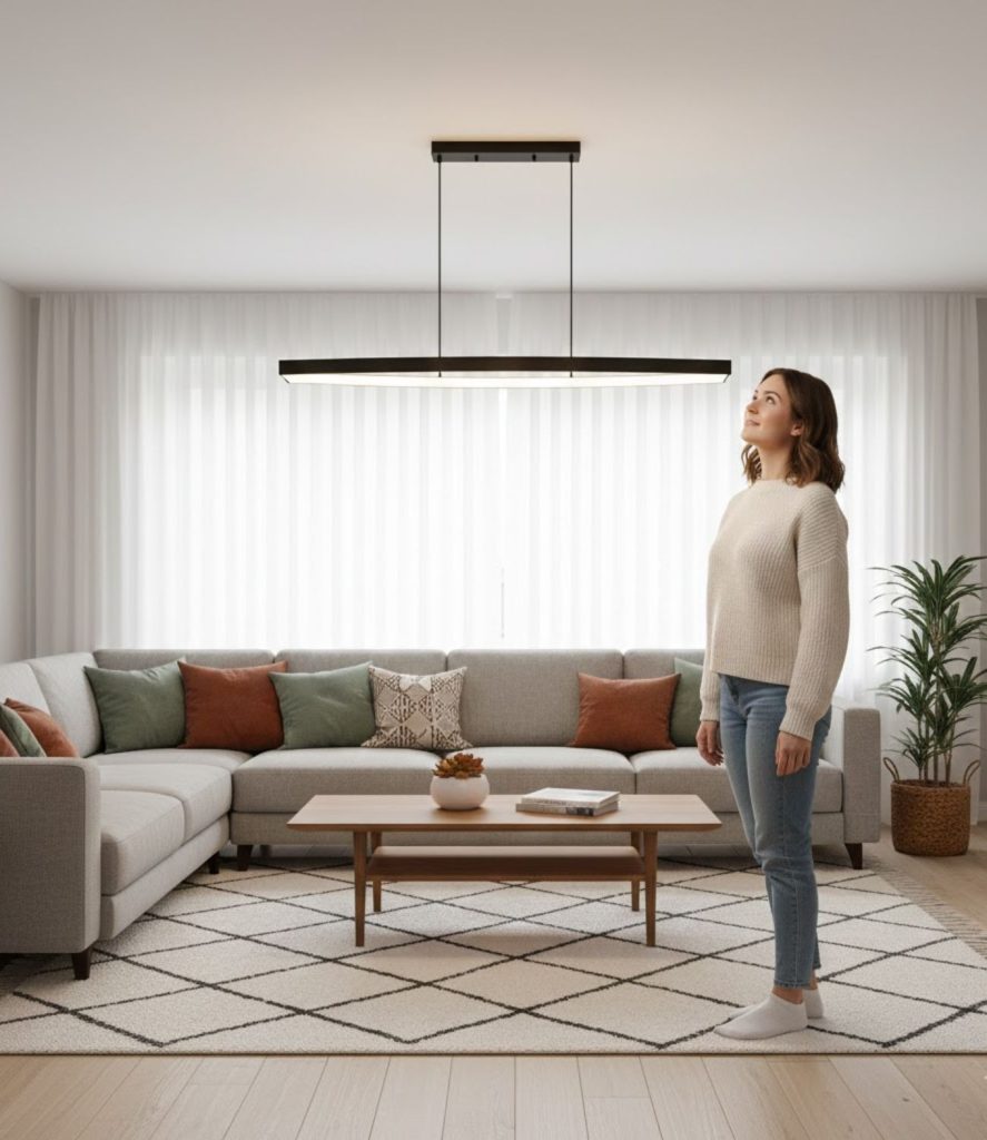 Linear or Horizontal Chandeliers for Rectangular Spaces