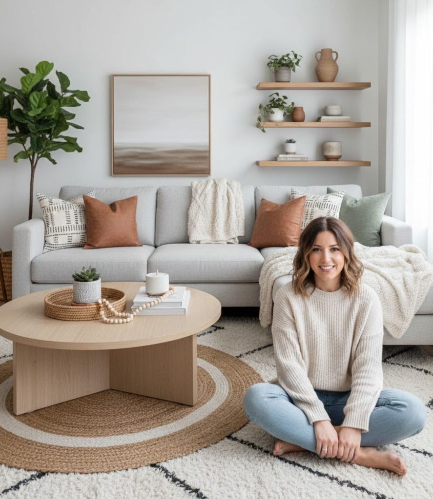 Mix of Modern Lines and Boho Softness
