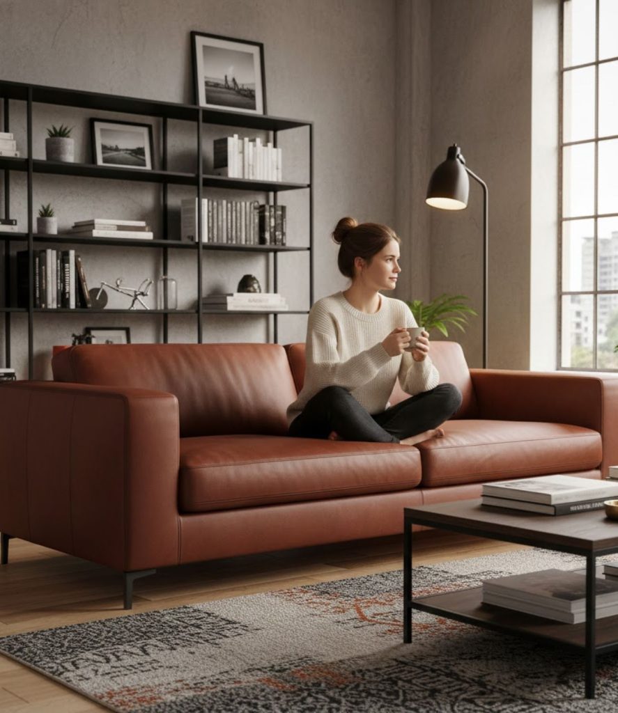 Modern Leather Sofa for Timeless Appeal