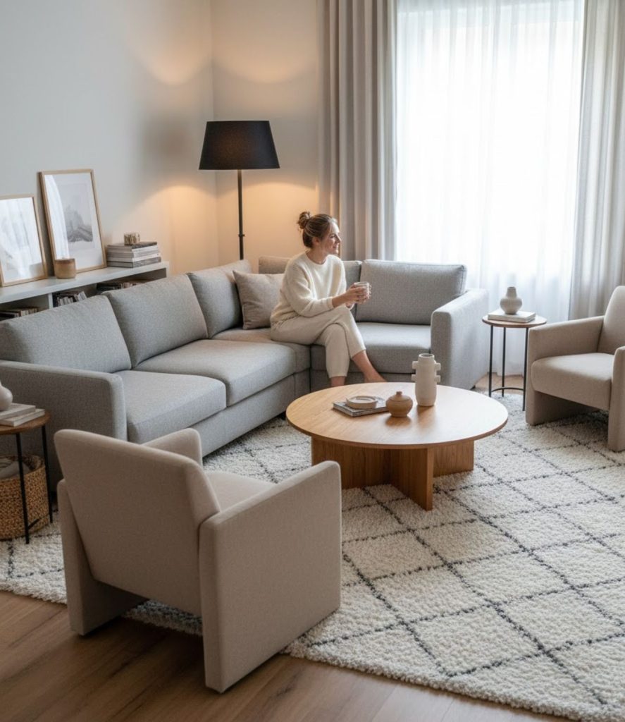 Soft Modern Seating Arrangement