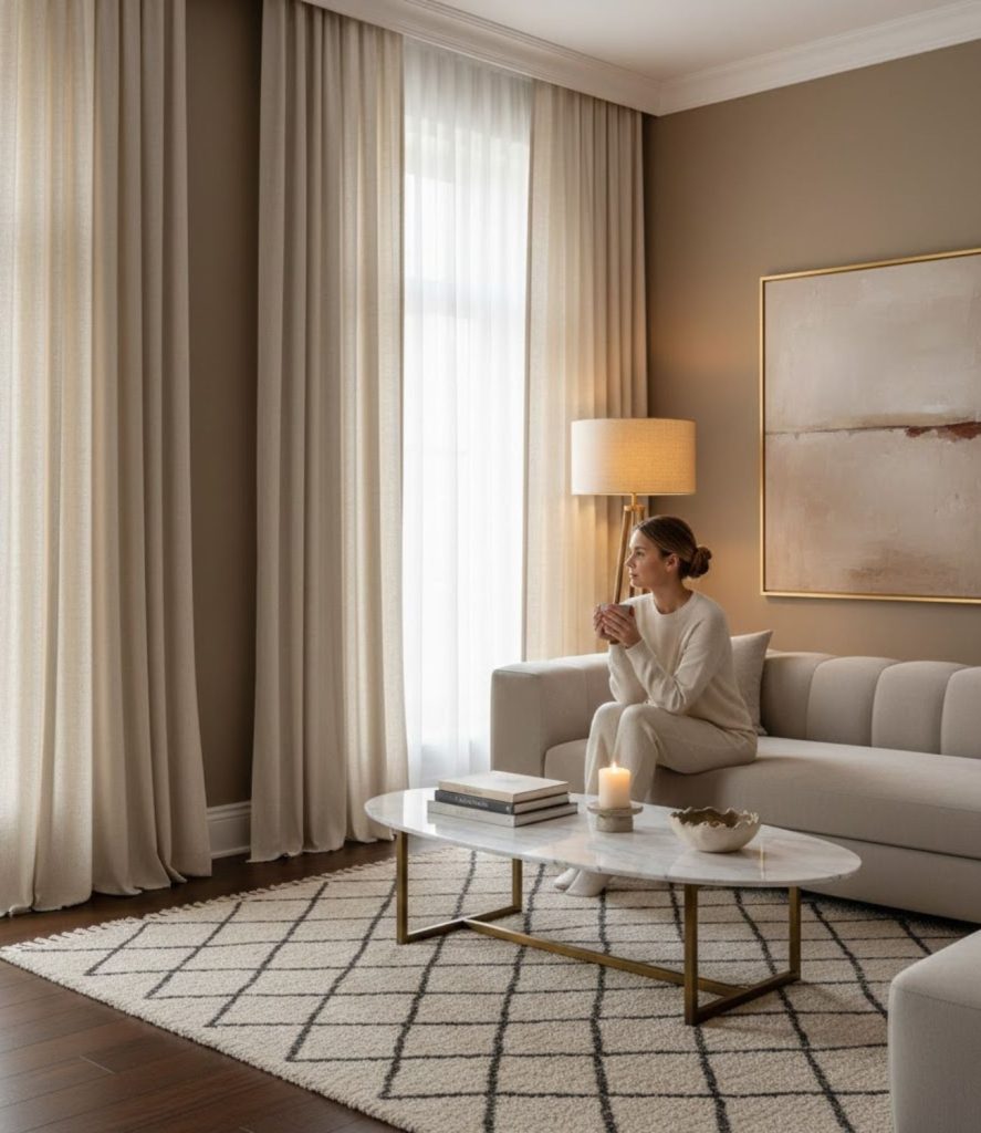 Use Floor-to-Ceiling Curtains