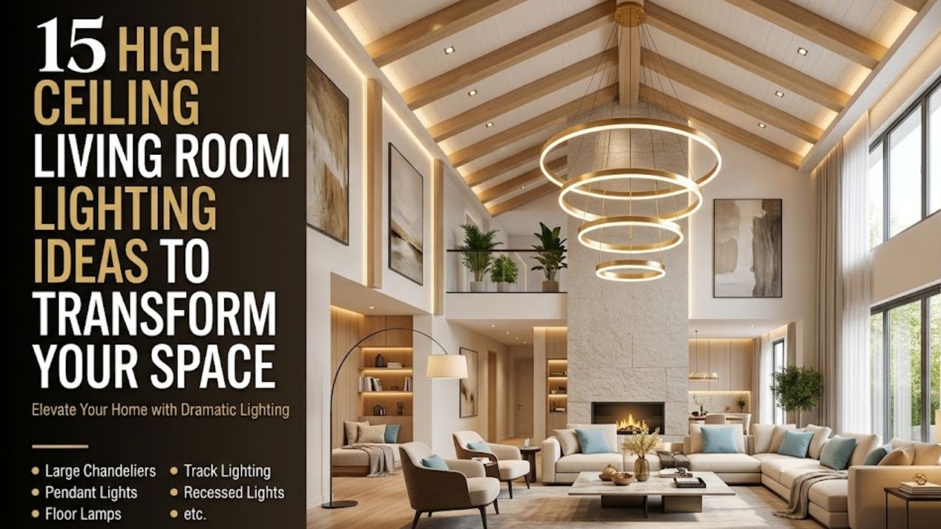 15 High Ceiling Living Room Lighting Ideas to Transform Your Space