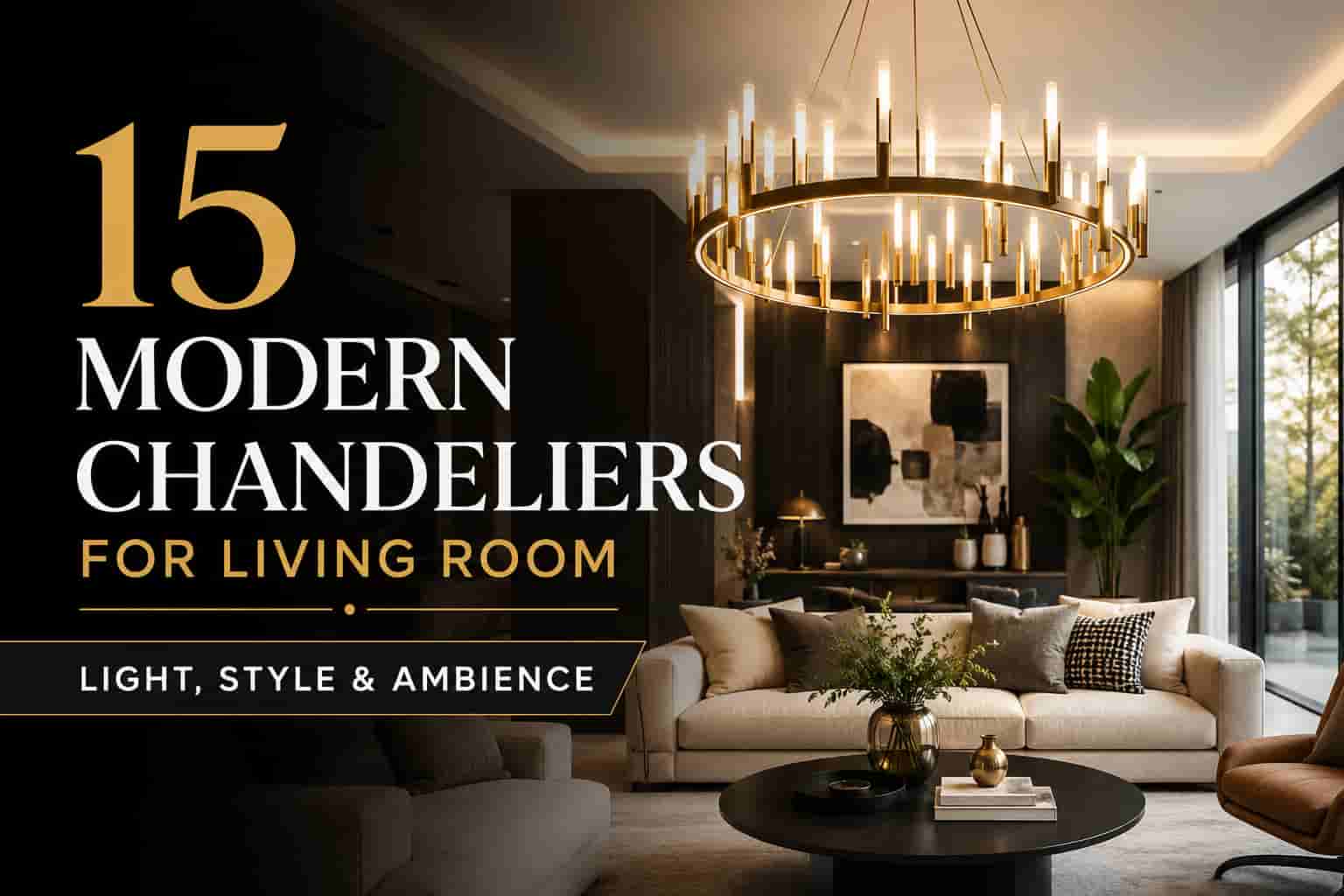 15 Modern Chandeliers for Living Room: Light, Style & Ambience