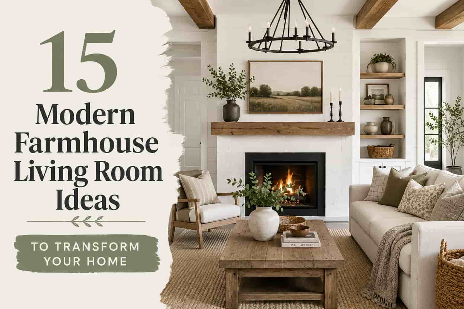 15 Modern Farmhouse Living Room Ideas to Transform Your Home