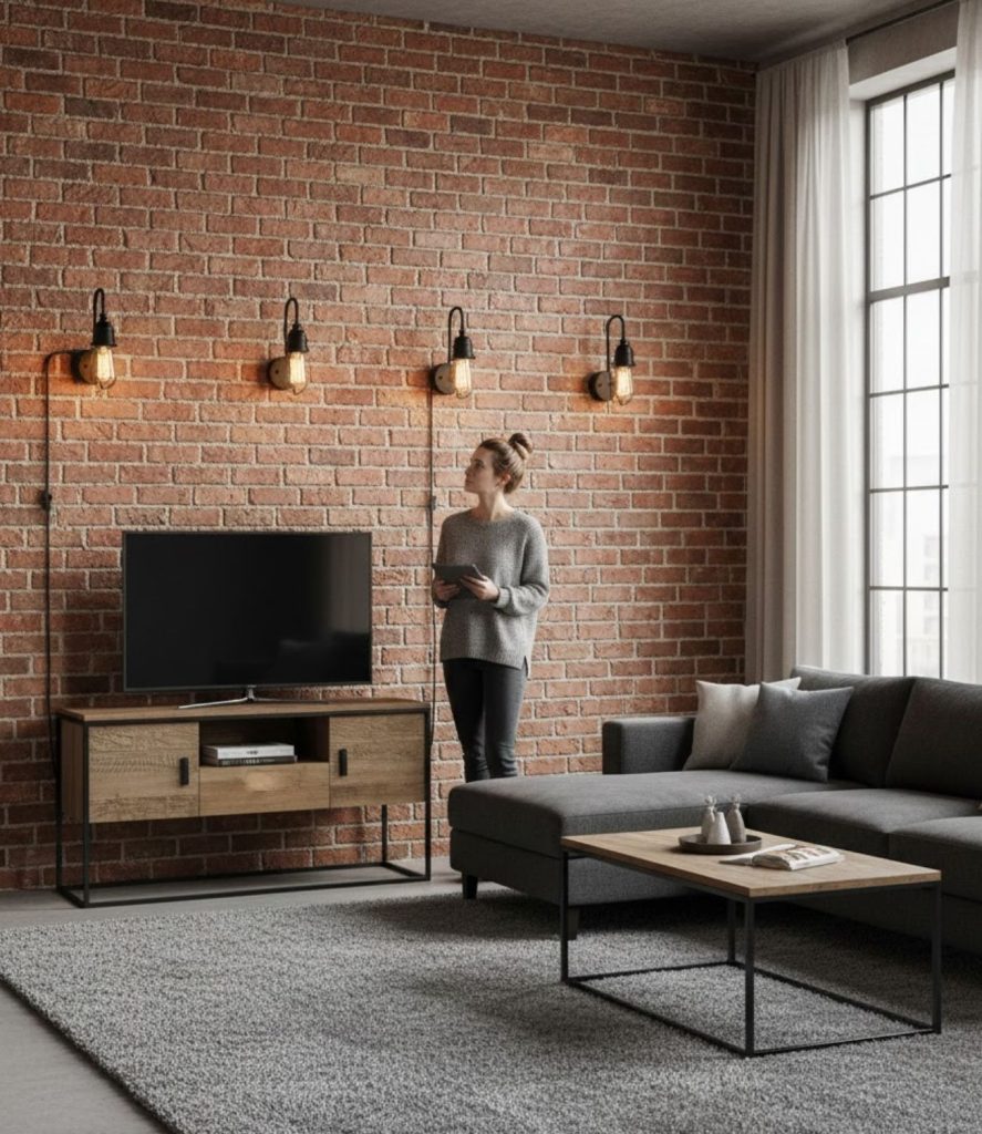 Add Industrial Wall Lights for Urban Style