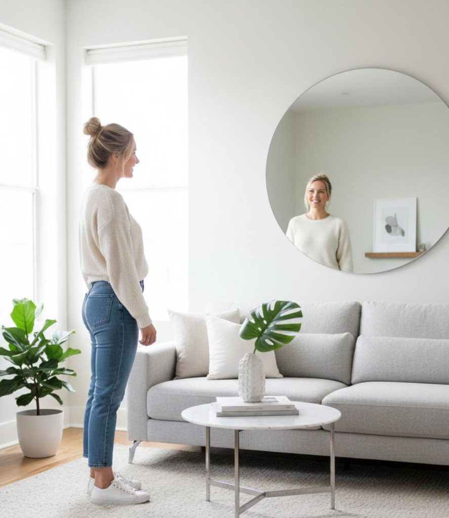 Add a Large Mirror for Visual Expansion