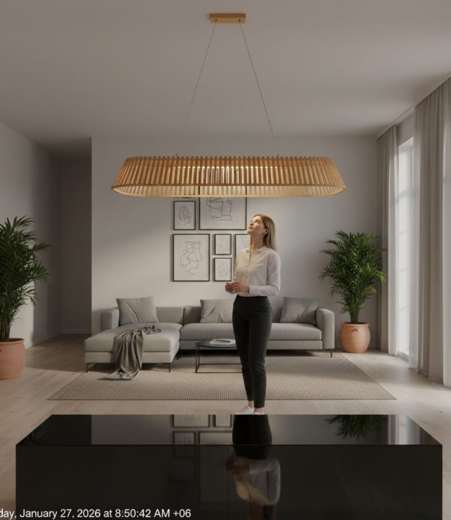 Bamboo Beam-Style Linear Lights
