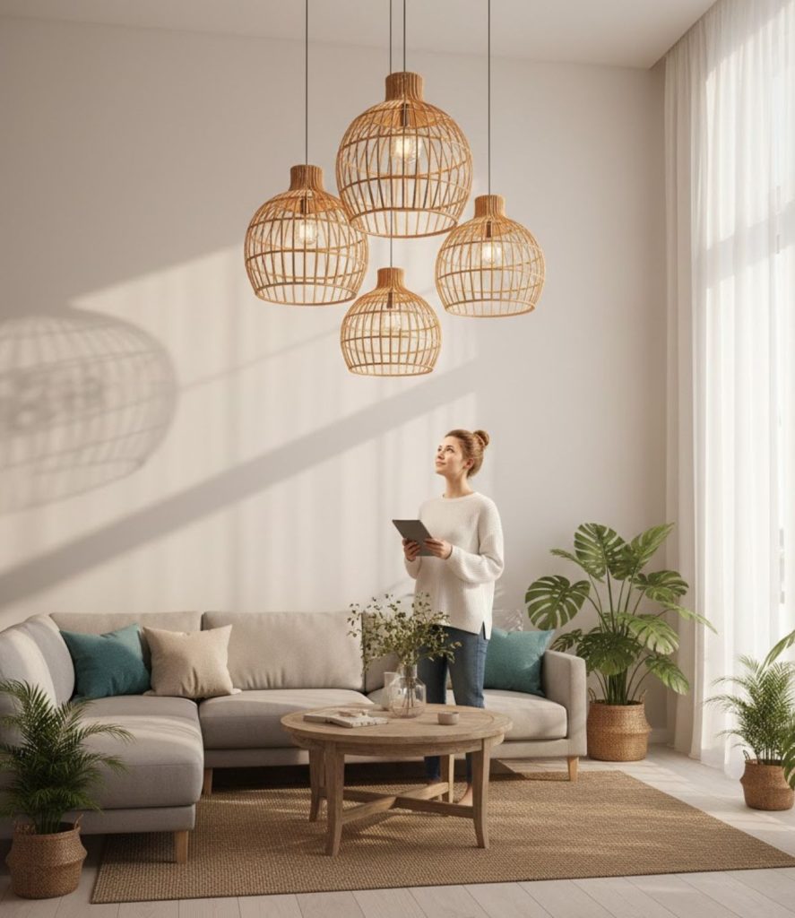 Bamboo Lantern Pendants