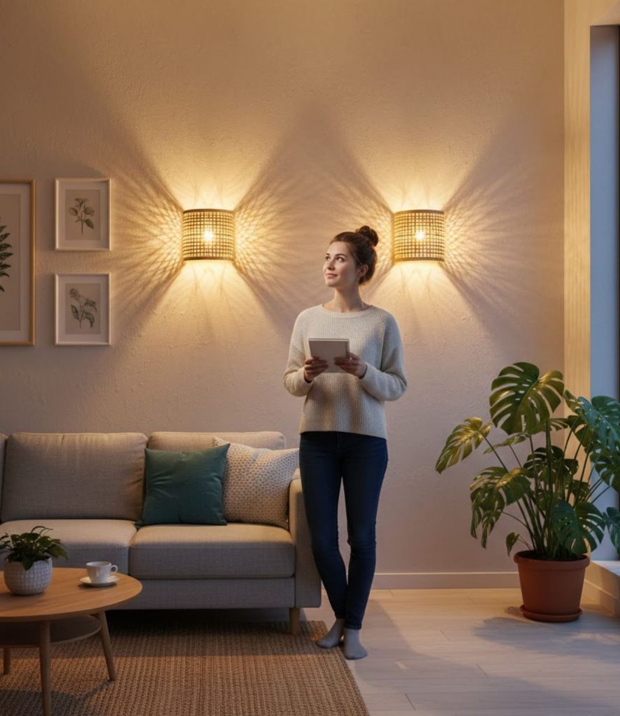 Bamboo Wall Sconces for Cozy Accent Lighting