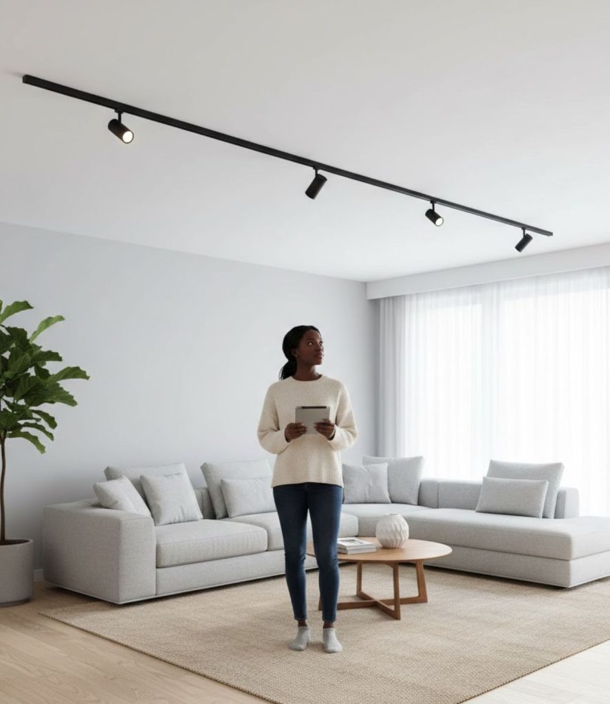  Black track lighting for a bold contrast