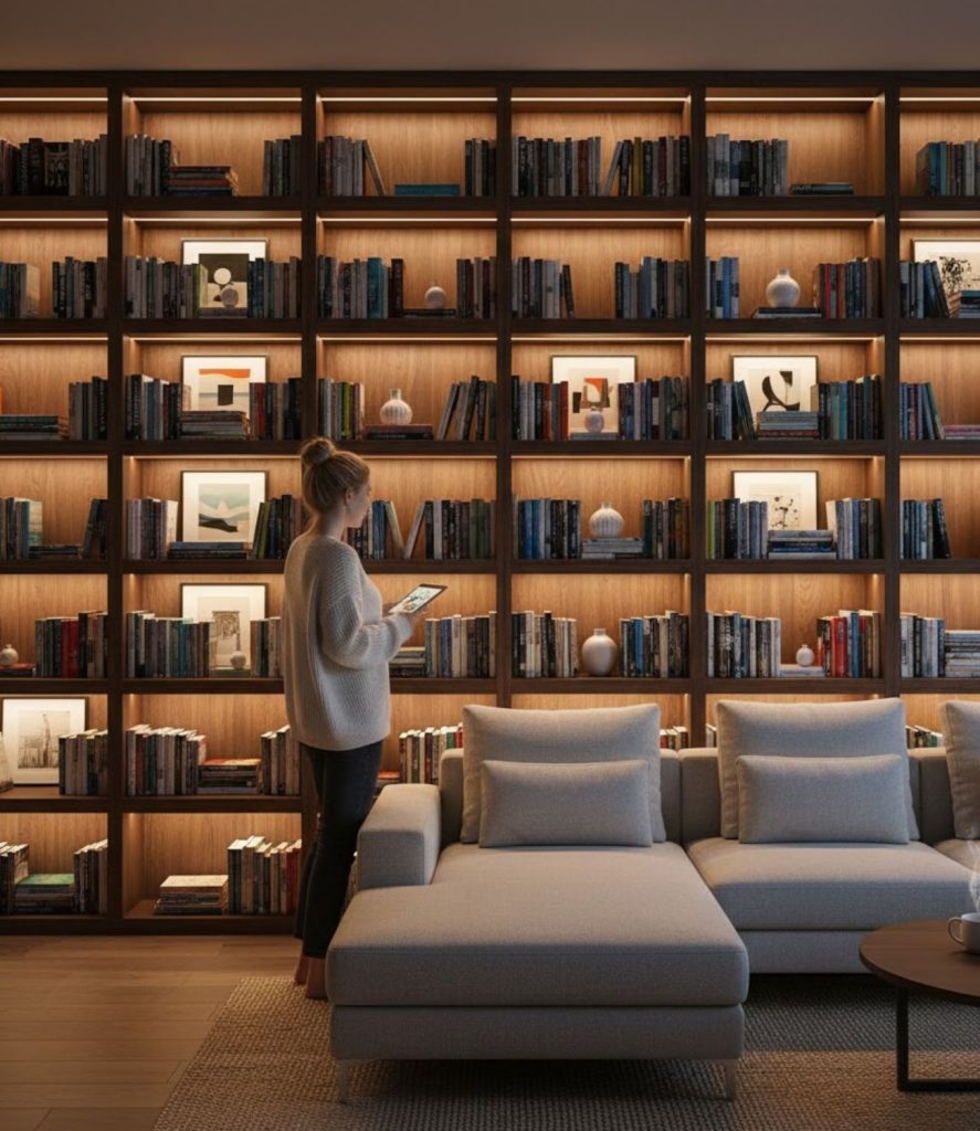 Highlight Bookshelves with Backlighting