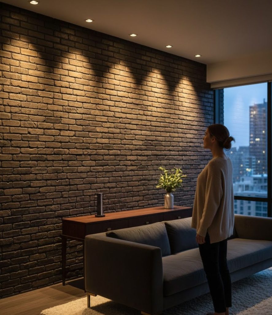 Highlight Textured Walls with Downlighting