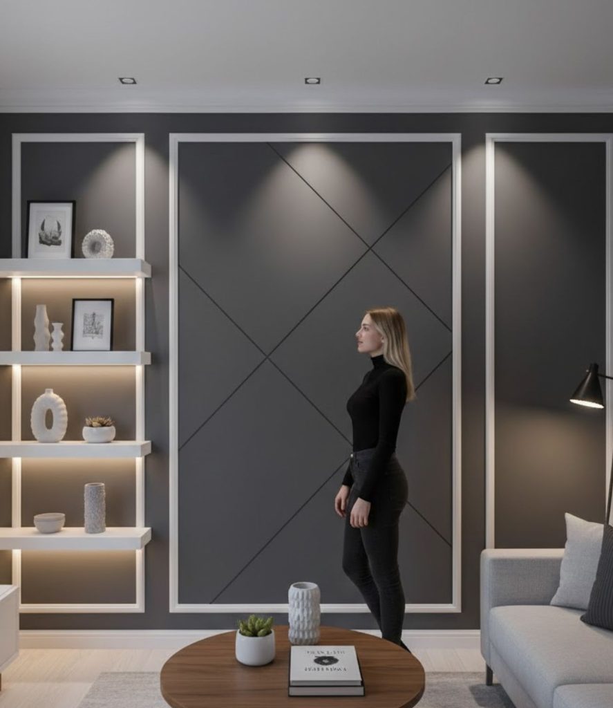 Highlight architectural features with accent lighting