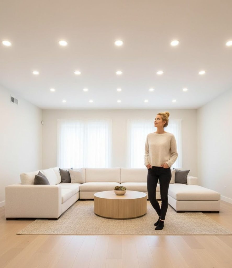 Layer Recessed Lighting for Even Illumination