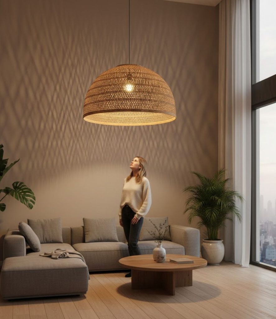 Oversized Bamboo Dome Lights