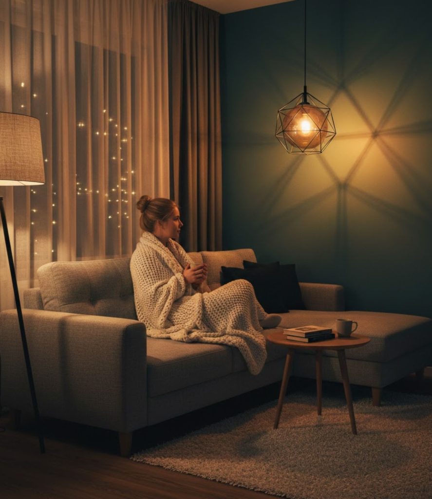 Upgrade with a Hanging Pendant Light in the Corner