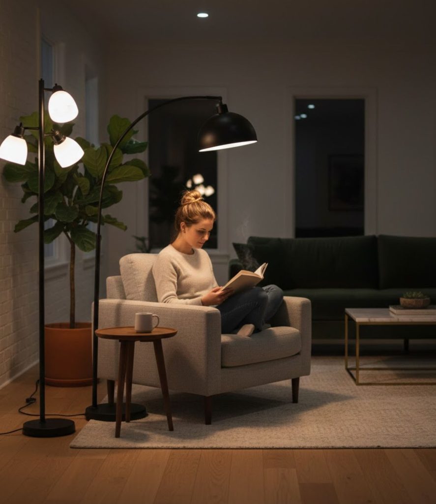 Use LED Floor Lamps to Fill Corner Spaces