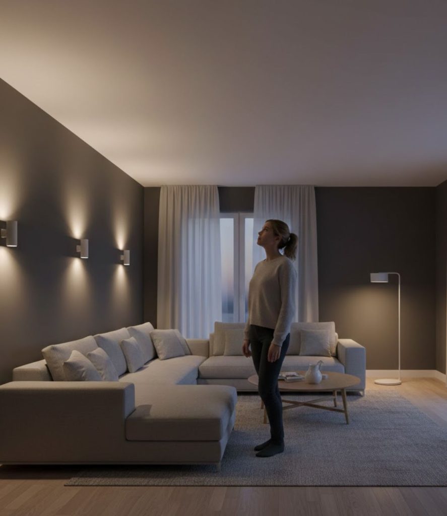 Use Uplighting to Make the Room Feel Larger