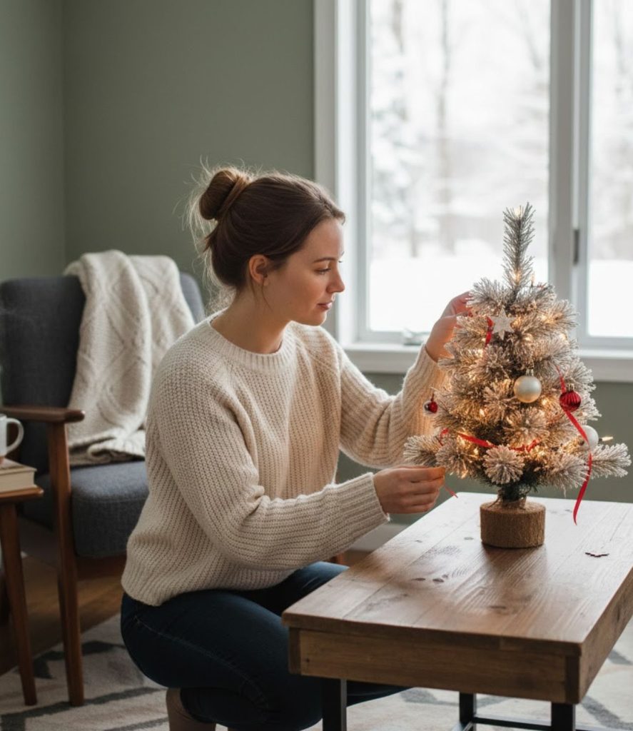 Use a Tabletop Christmas Tree
