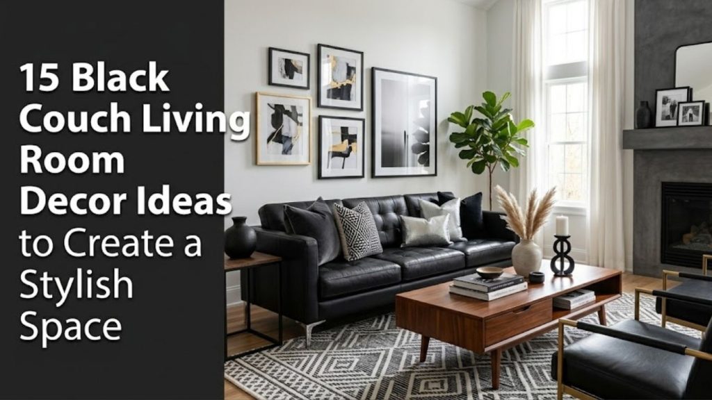 15 Black Couch Living Room Decor Ideas