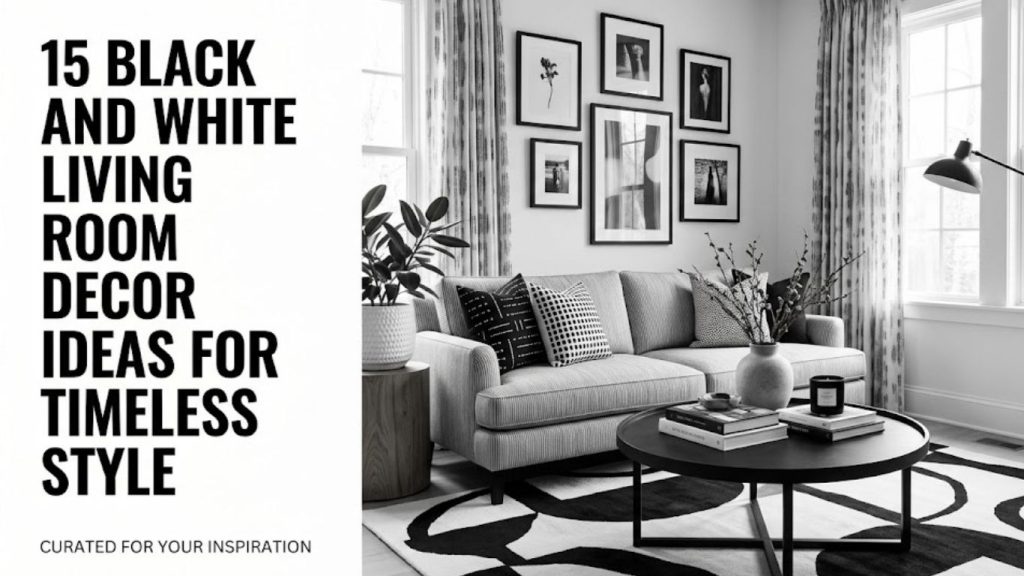 15 Black and White Living Room Decor Ideas