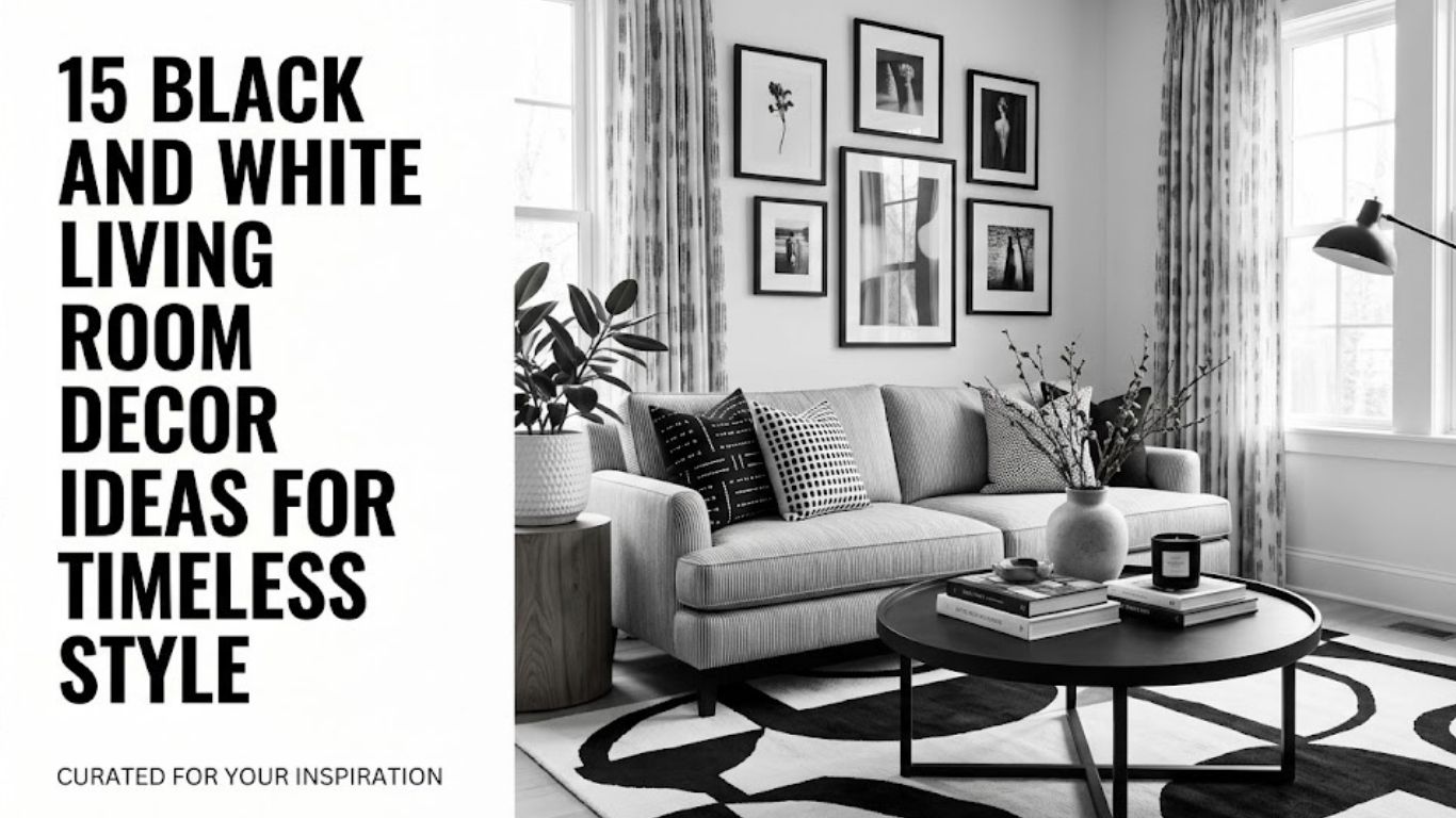 15 Black and White Living Room Decor Ideas for Timeless Style