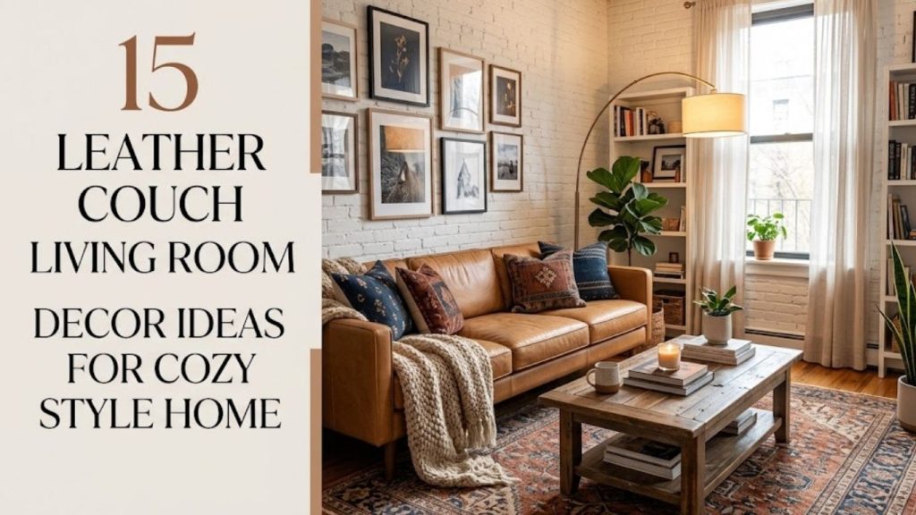 15 Leather Couch Living Room Decor Ideas