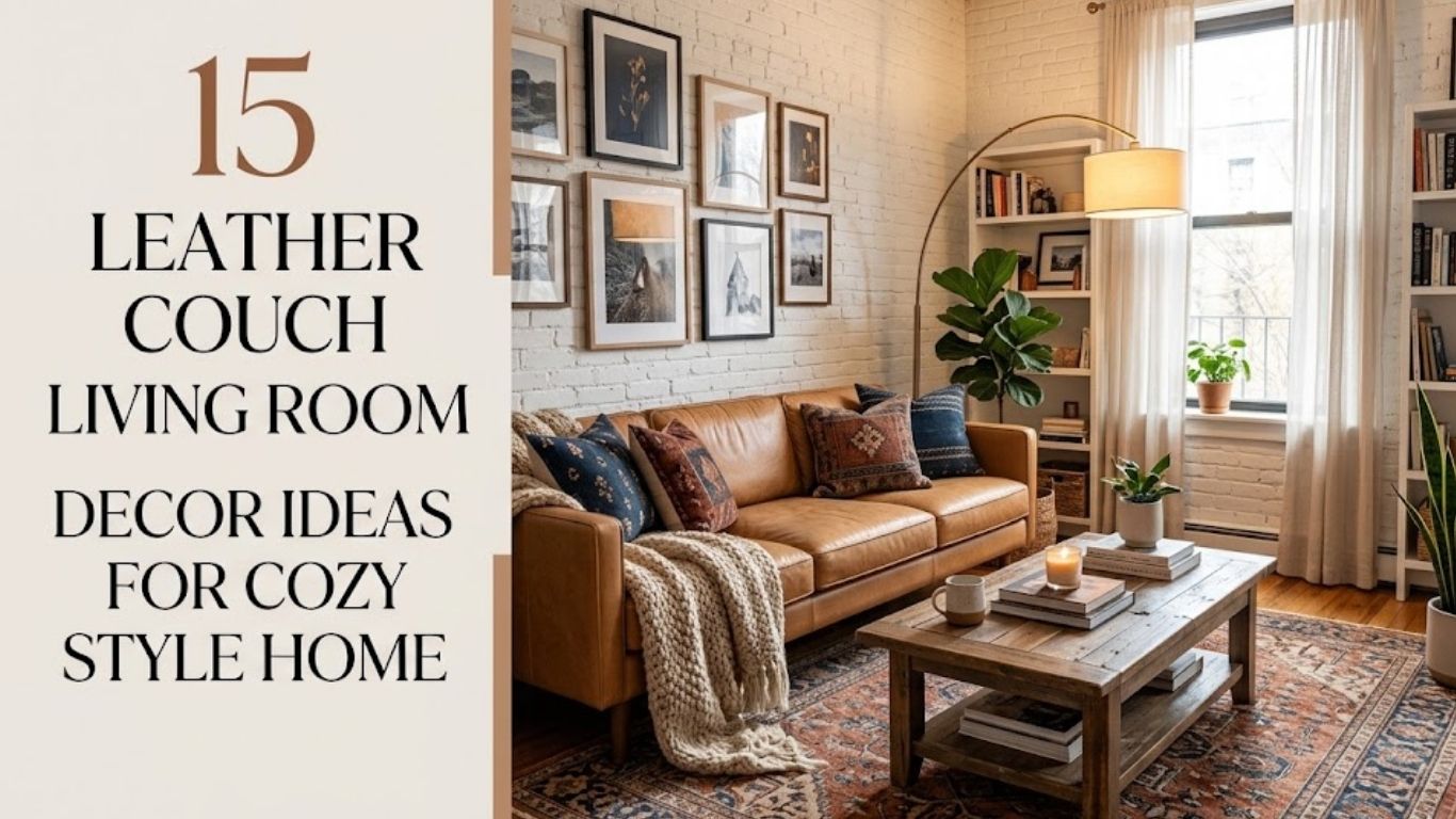 15 Leather Couch Living Room Decor Ideas for Cozy Style Home