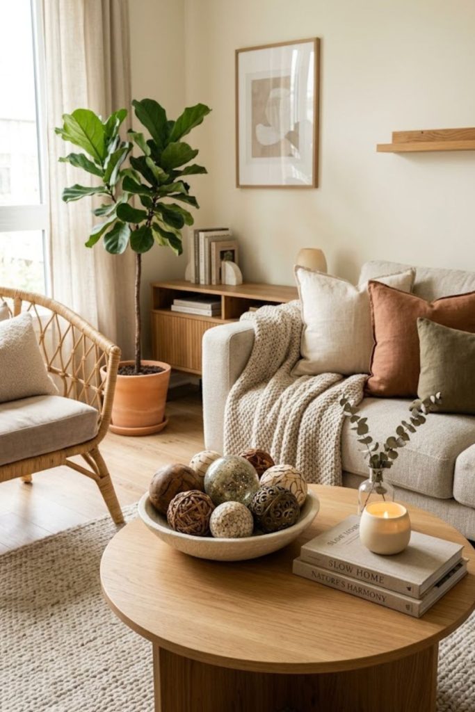 A Bowl of Decorative Orbs