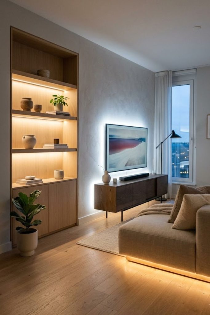 Add LED Strip Lights for a Modern Glow