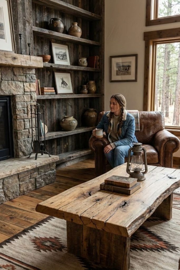 Add Rustic Wooden Furniture for Natural Warmth