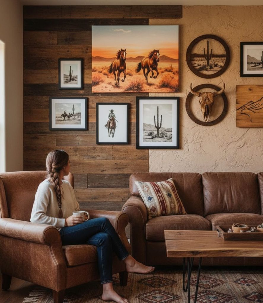 Add Western Wall Art With Cowboys, Horses, and Desert Landscapes