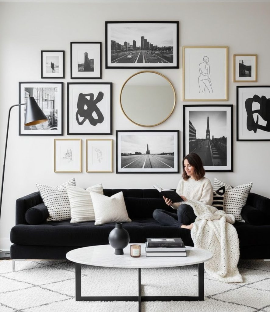 Black and white wall art