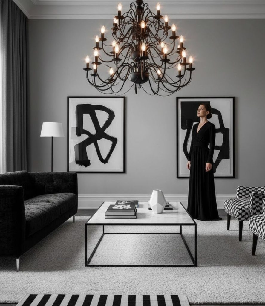  Black pendant lighting or chandeliers