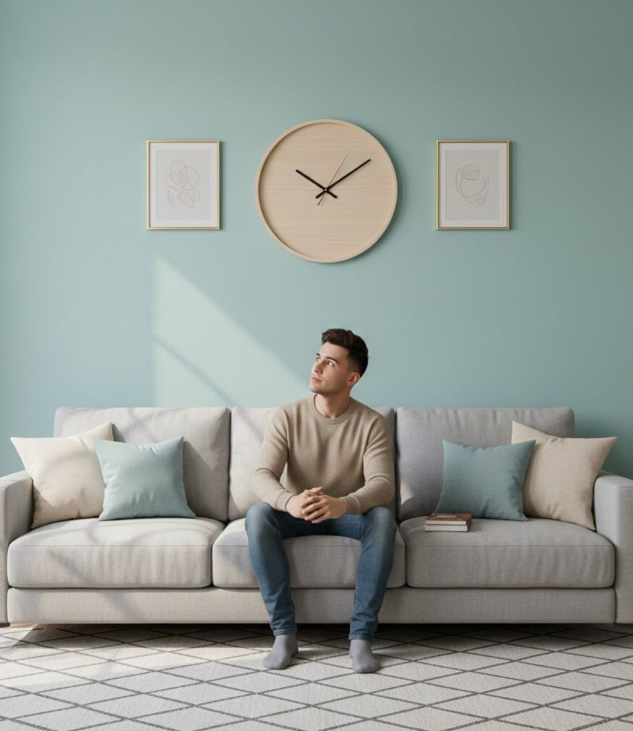 Center the Clock Above the Sofa