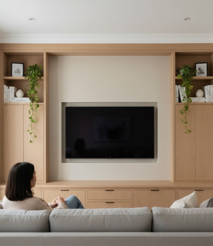 Create a Built-In Nook for the TV