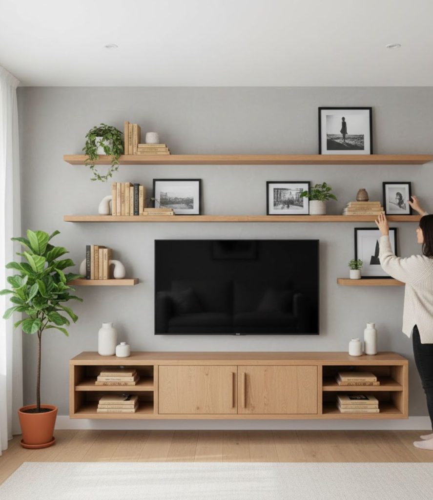 Create a Dual-Purpose Gallery and Media Wall